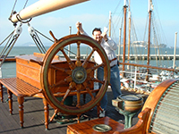 On the Balclutha at the historic ships on Hyde Pier
